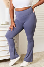 Millennia Basic Bae Wide Waistband Bootcut Sports Pants - Ladyez
