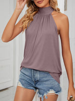 High Neck Tie Back Cami