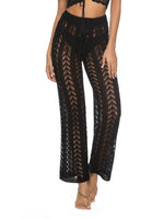 Cutout Drawstring High Waist Swim Pants - Ladyez