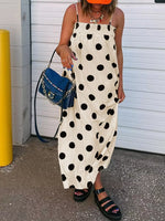 Polka Dot Spaghetti Strap Maxi Dress