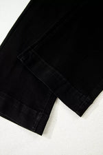 2-Button High Waist Flared Bottom Jeans
