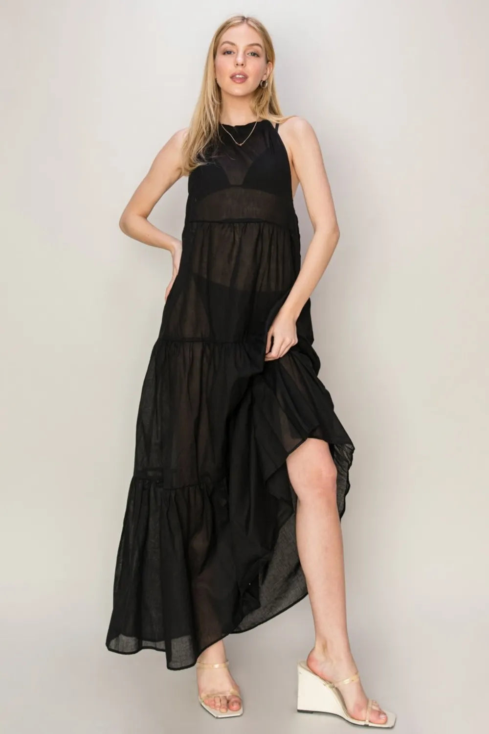 HYFVE Halter Neck Cover Up Maxi Dress - Ladyez