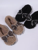 Cozy Bow-Knot Fluffy Indoor Slippers - Ladyez