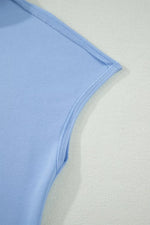 Casual Polo Collar Sleeveless Top and Shorts Set