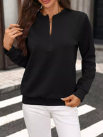 Textured Quarter-Zip Sweatshirt