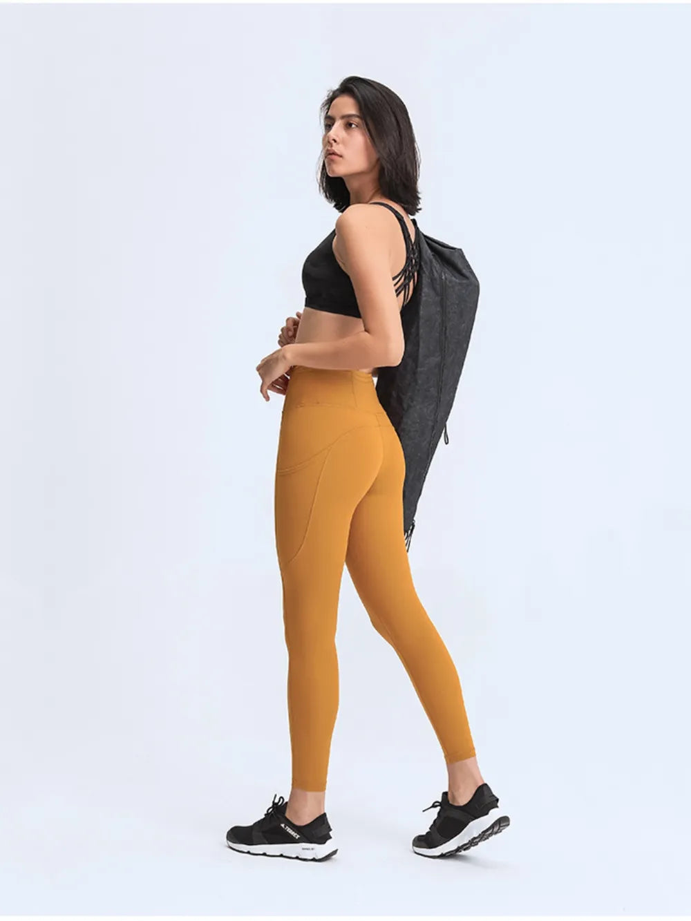 Millennia Wide Waistband Leggings with Pockets - Ladyez