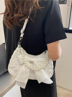 Bow Pearl Chain Crossbody Bag