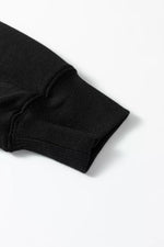 Collared V Neck Pullover Sweatshirt Sweatpants Set