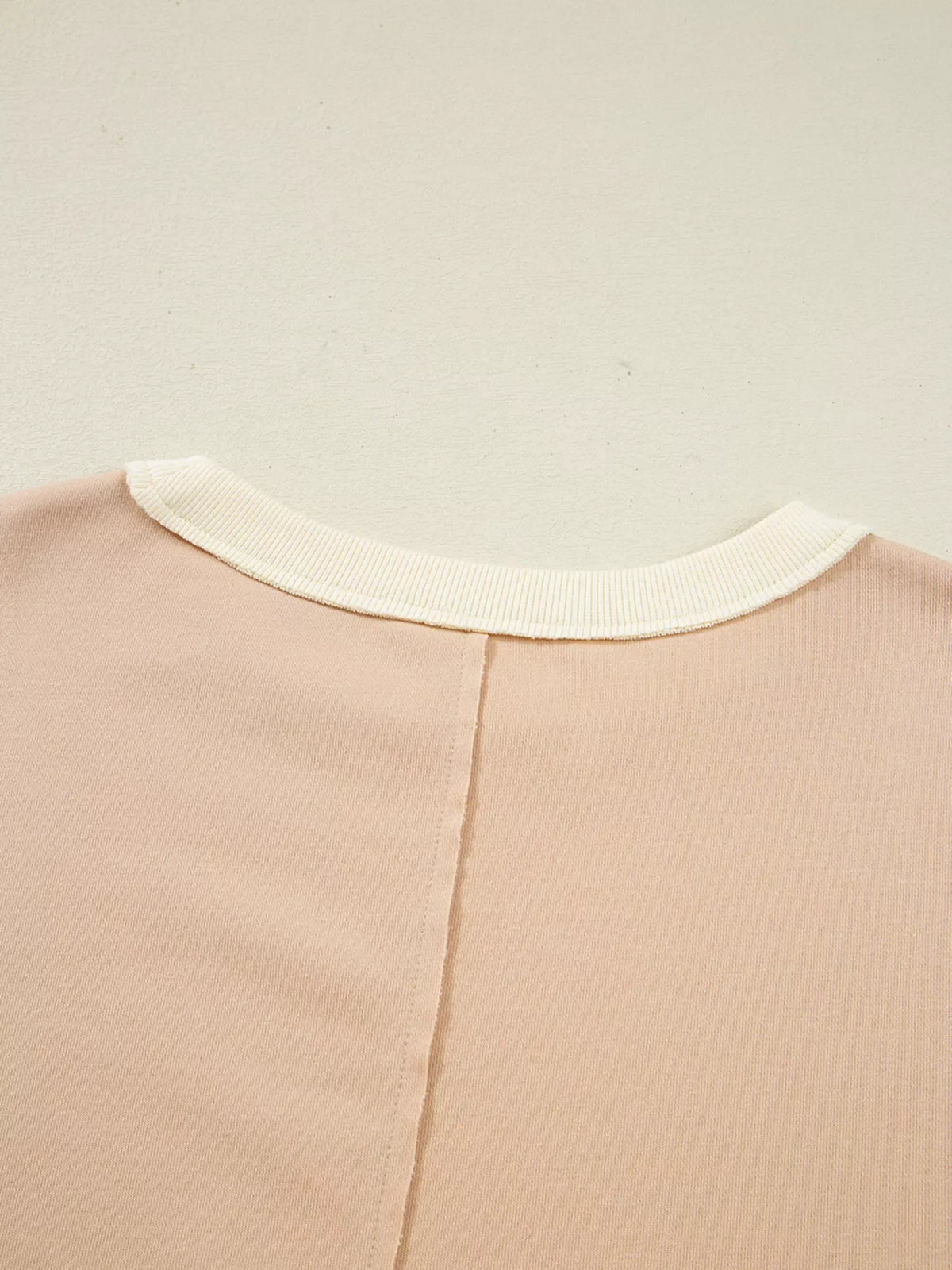 Color Block Textured Patchwork Pullover Sweatshirt