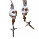 Skull Cross Drop Earrings