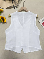 Textured Button-Down Vest