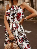 Printed Sleeveless Maxi Dress
