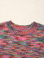 Space Dye Yarn Crew Neck Sweater