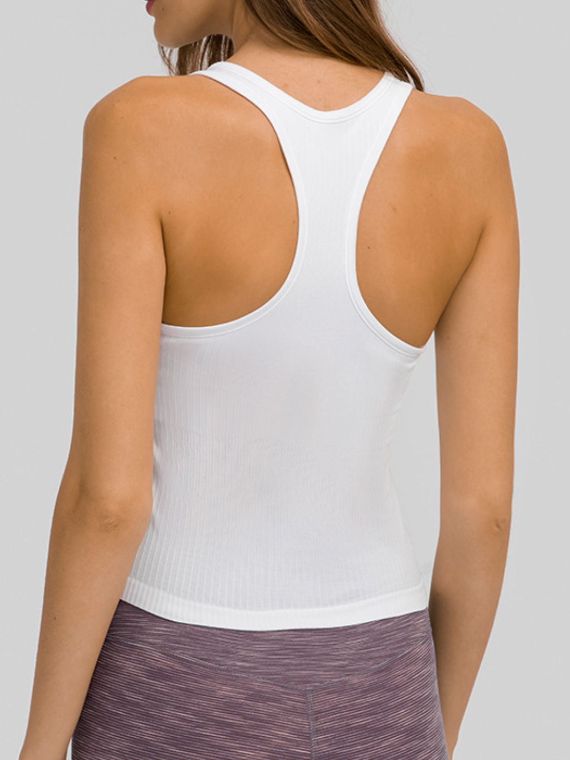 Millennia Round Neck Racerback Active Tank - Ladyez