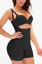 Full Size Side Zipper Under-Bust Shaping Bodysuit - Ladyez