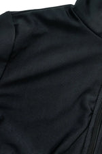 Zip Up Long Sleeve One-Piece Swimwear - Ladyez