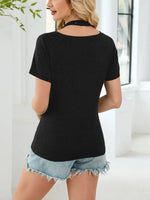 Lace Detail Short Sleeve T-Shirt