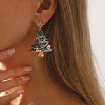 Christmas Tree Dangle Earrings