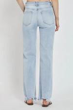 RISEN Full Size High Rise Distressed Wide Leg Jeans