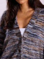 Textured Knit Button-Down Cardigan