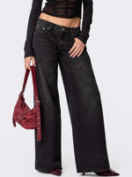 Vintage Wash Wide Leg Jeans