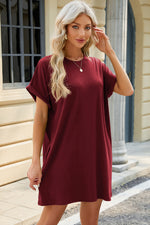 Florira Short Sleeve Mini Dress with Pockets - Ladyez