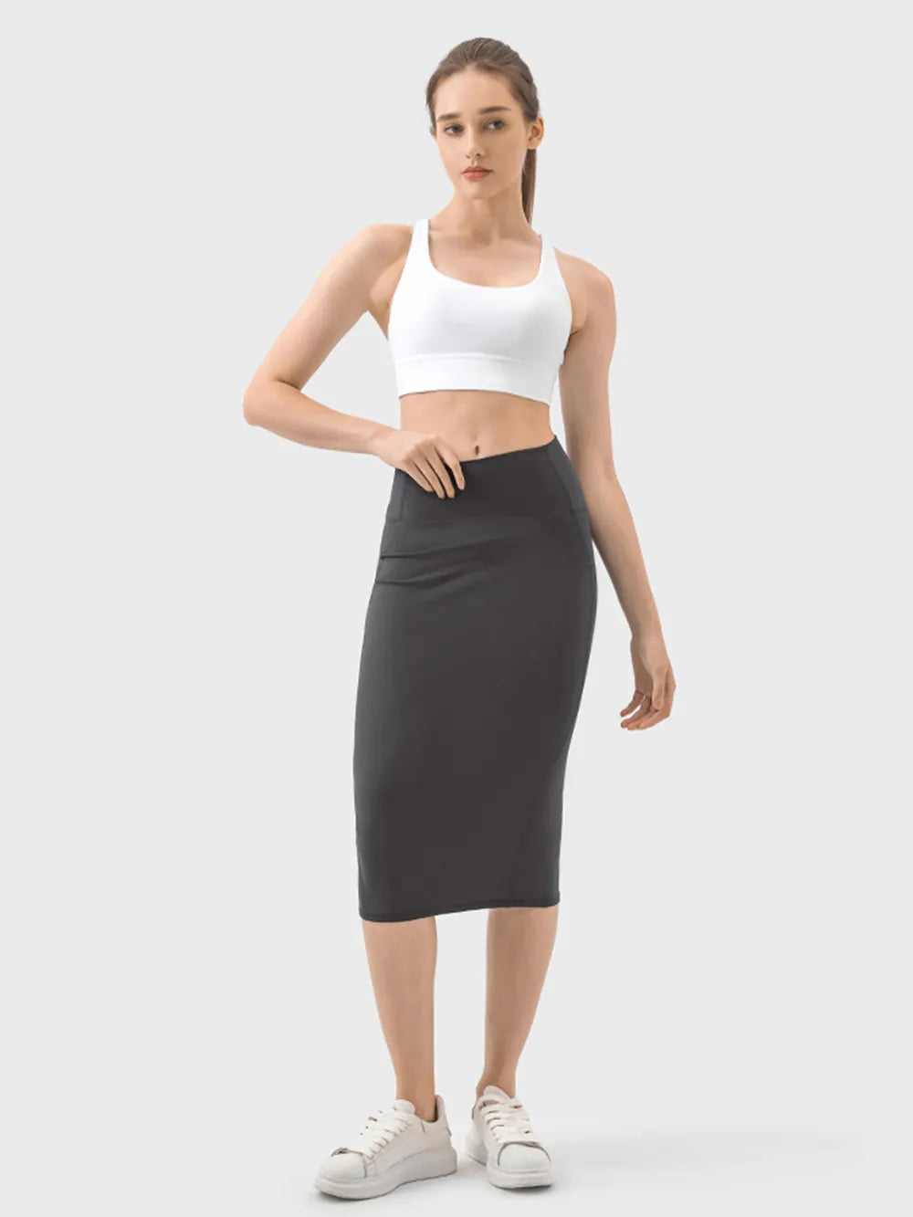 Millennia Slit Wrap Active Skirt - Ladyez