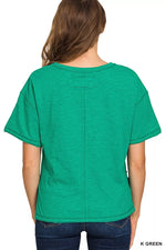 Zenana Cotton Slub Short Sleeve Tee