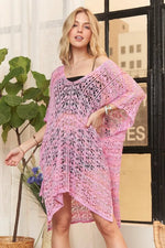 ADORA Crochet Cover Up Tunic Top - Ladyez