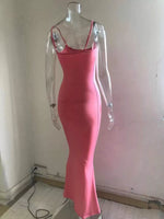 Spaghetti Strap Bodycon Maxi Dress