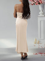 Devine Slit Ruched Maxi Cami Dress - Ladyez