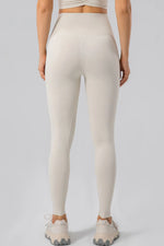 High Waist Wide Waistband Active Leggings - Ladyez