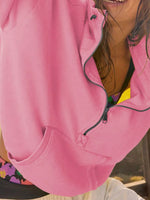 Half-Zip Dropped Shoulder Hoodie