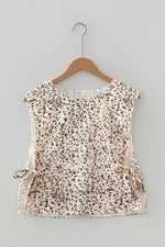 Knot Side Leopard Print Vest