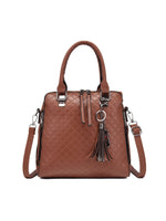 4-Piece PU Leather Bag Set with Tassel Detail - Ladyez