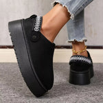 Platform Suede Fur-Lined Boots
