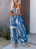 Full Size Tie-Dye Wide Leg Jumpsuit Plus Size