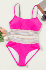 Scoop Neck Spaghetti Strap Two-Piece Swim Set - Ladyez