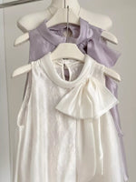 Bow Chiffon Sleeveless Top