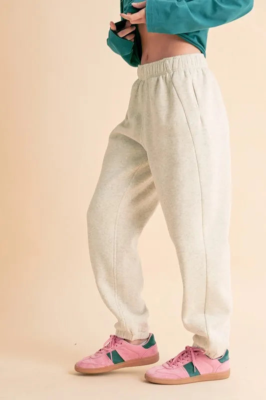 Aemi+Co Drawstring Elastic Waist Joggers - Ladyez