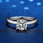 1 Carat Moissanite 925 Sterling Silver Ring