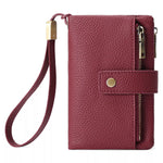 Solid Color Leather Wallet