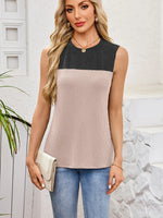 Textured Round Neck Tank