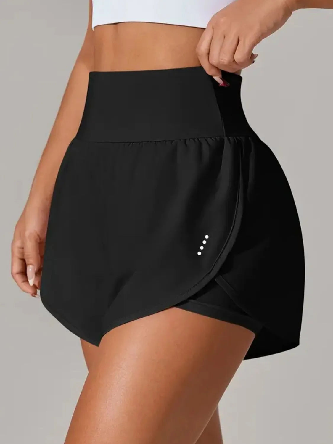 Pocketed High Waist Active Shorts - Ladyez
