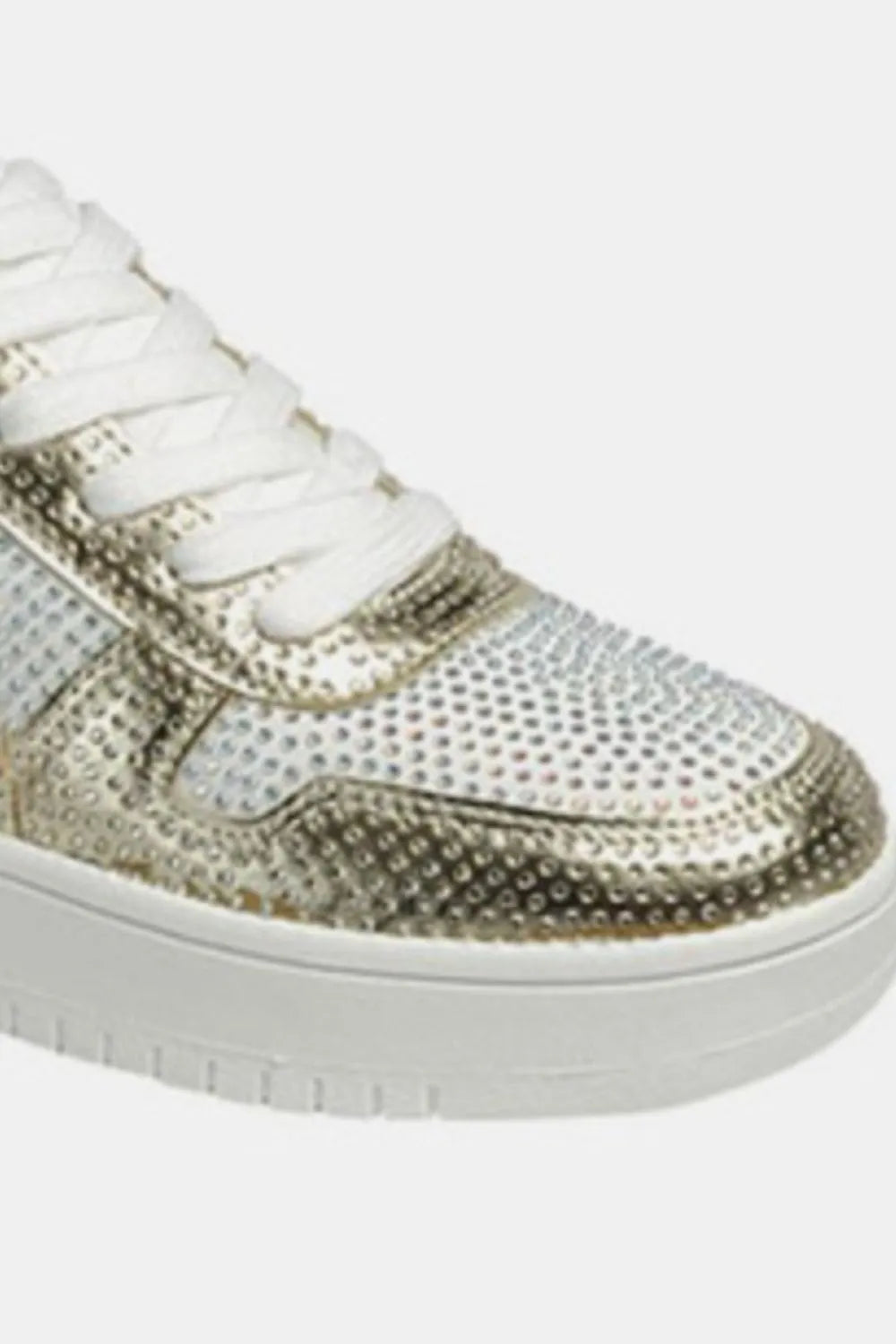 Forever Link Rhinestone Platform Flat Sneakers - Ladyez