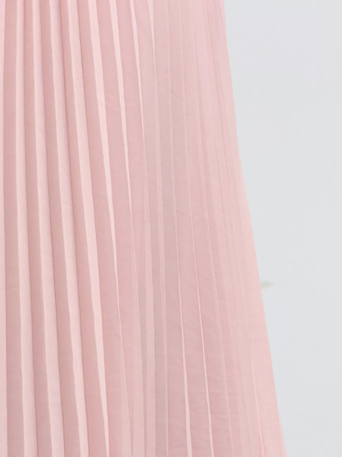 Frill Lapel Collar Top and Pleated Skirt Set