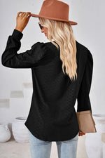 Notched Long Sleeve T-Shirt