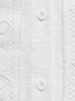 Lace Trim Long Sleeve Shirt