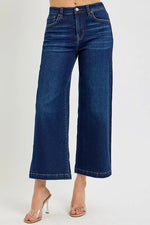 RISEN High Rise Crop Wide Jeans - Ladyez