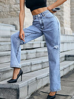 Distressed High Waist Jeans